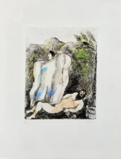 Sale Pamono Marc Chagall, La Création de l'Homme, 1952, Lithograph