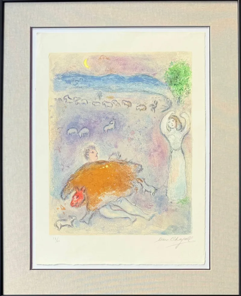 Pamono Marc Chagall, La Ruse de Dorcon from Daphnis et Chloé, 1961, Lithograph