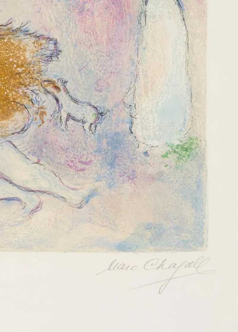 Pamono Marc Chagall, La Ruse de Dorcon from Daphnis et Chloé, 1961, Lithograph