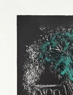 Pamono Marc Chagall, L'Arbre Vert aux Amoureux, 1980, Lithograph