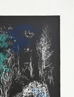 Pamono Marc Chagall, L'Arbre Vert aux Amoureux, 1980, Lithograph
