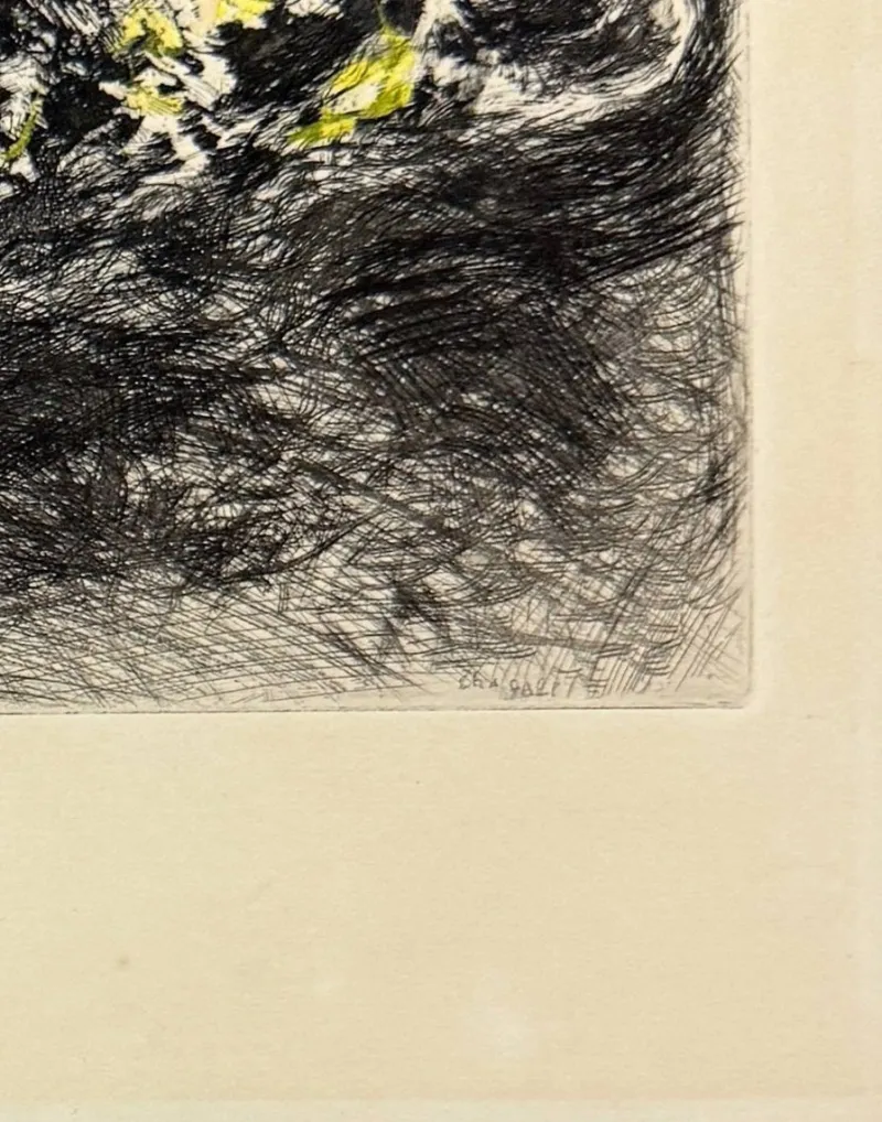 Pamono Marc Chagall, Le lion et le moucheron, 1954, Etching