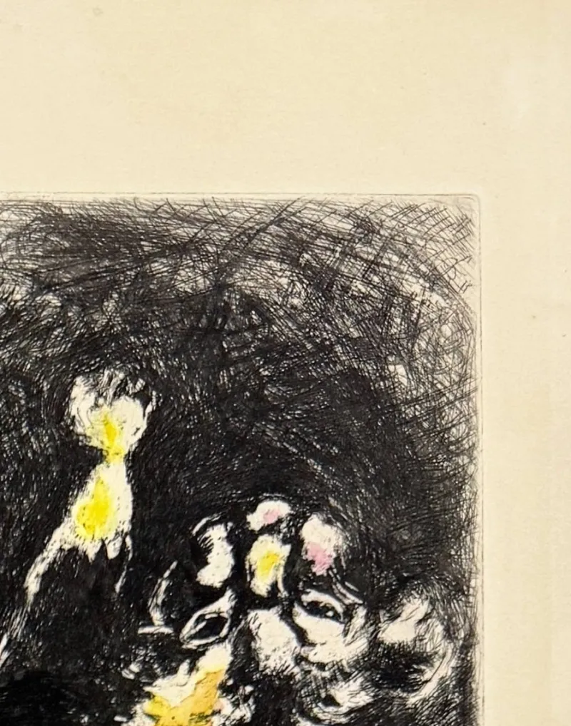 Pamono Marc Chagall, Le lion et le moucheron, 1954, Etching