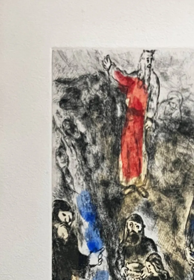 Discount Pamono Marc Chagall, Moïse fait jaillir leau du rocher, 1952, Lithograph