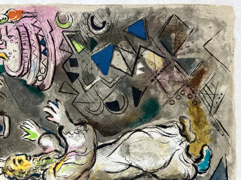 Outlet Pamono Marc Chagall, Moses and Aaron with Pharaoh, 1966, Lithograph