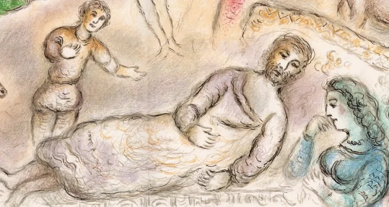 New Pamono Marc Chagall, Peace Regained from Odyssey, 1989, Lithograph