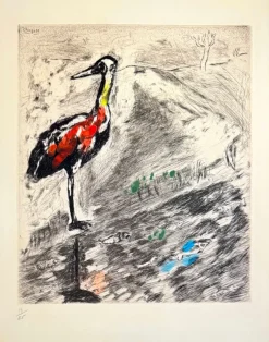 Clearance Pamono Marc Chagall, The Heron, 1954, Etching