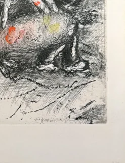 Pamono Marc Chagall, The Miller, His Son, and the Donkey, 1954, Etching><noscript><img width=