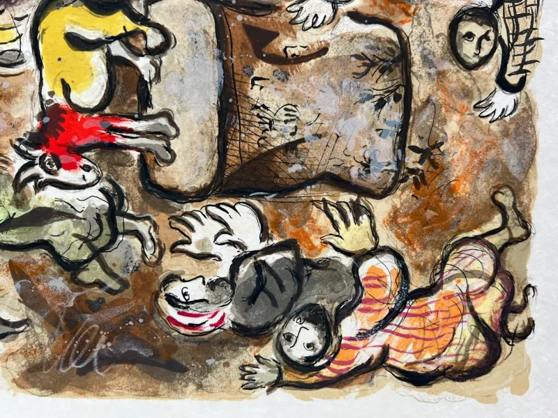 Pamono Marc Chagall, Then all the people pluckt from themselves the golden eare-rings..., 1966, Lithograph> Abstraction|Prints & Multiples