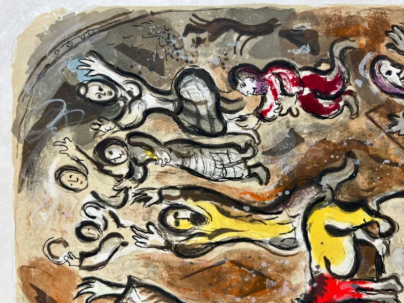 Pamono Marc Chagall, Then all the people pluckt from themselves the golden eare-rings..., 1966, Lithograph> Abstraction|Prints & Multiples