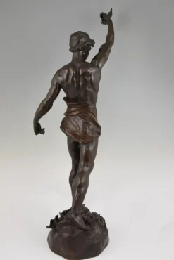Sale Pamono Marcel Debut, Sculpture of Aladdin and the Magic Lamp, Bronze