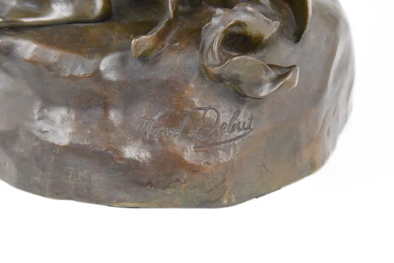 Sale Pamono Marcel Debut, Sculpture of Aladdin and the Magic Lamp, Bronze