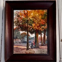 Pamono Marcel Guérin, Cours Saint-Pierre in Nantes, Watercolor on Paper, Framed> Work On Paper