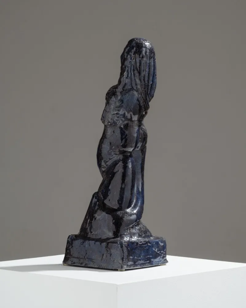 Pamono Marcel Wolfers, Mermaid Sculpture, 1920s-1940s, Blue Ceramic> Sculpture