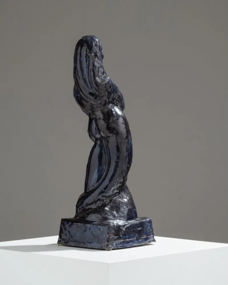 Pamono Marcel Wolfers, Mermaid Sculpture, 1920s-1940s, Blue Ceramic> Sculpture