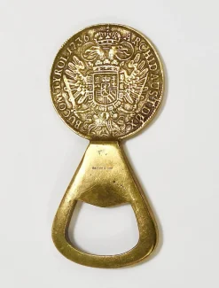 Discount Pamono Maria Theresia Coin Bottle Opener in Brass attributed to Carl Auböck, Austria, 1950s