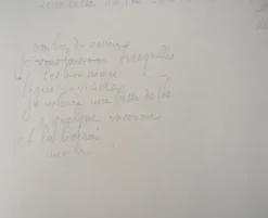 New Pamono Marie Laurencin, Poem, Original Signed Drawing