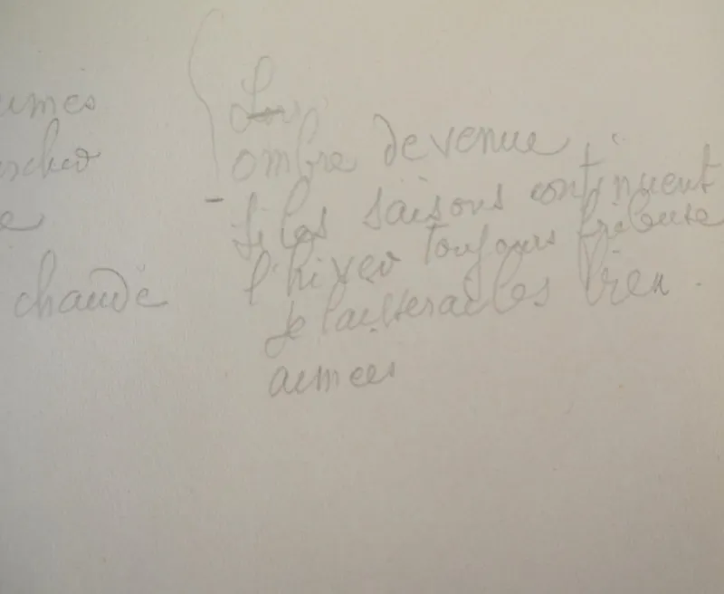 New Pamono Marie Laurencin, Poem, Original Signed Drawing