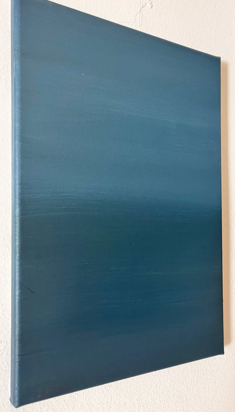 Pamono Marilina Marchica, Blue Landscape, Oil on Canvas> Minimalist