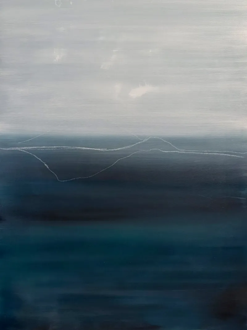 Online Pamono Marilina Marchica, Blue Landscape, Oil Paint on Canvas, Oil on Canvas