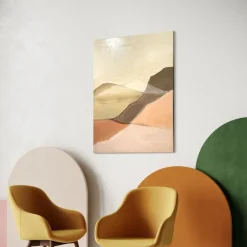 Pamono Marilina Marchica, Geometric Landscape, Original Oil Painting><noscript><img width=
