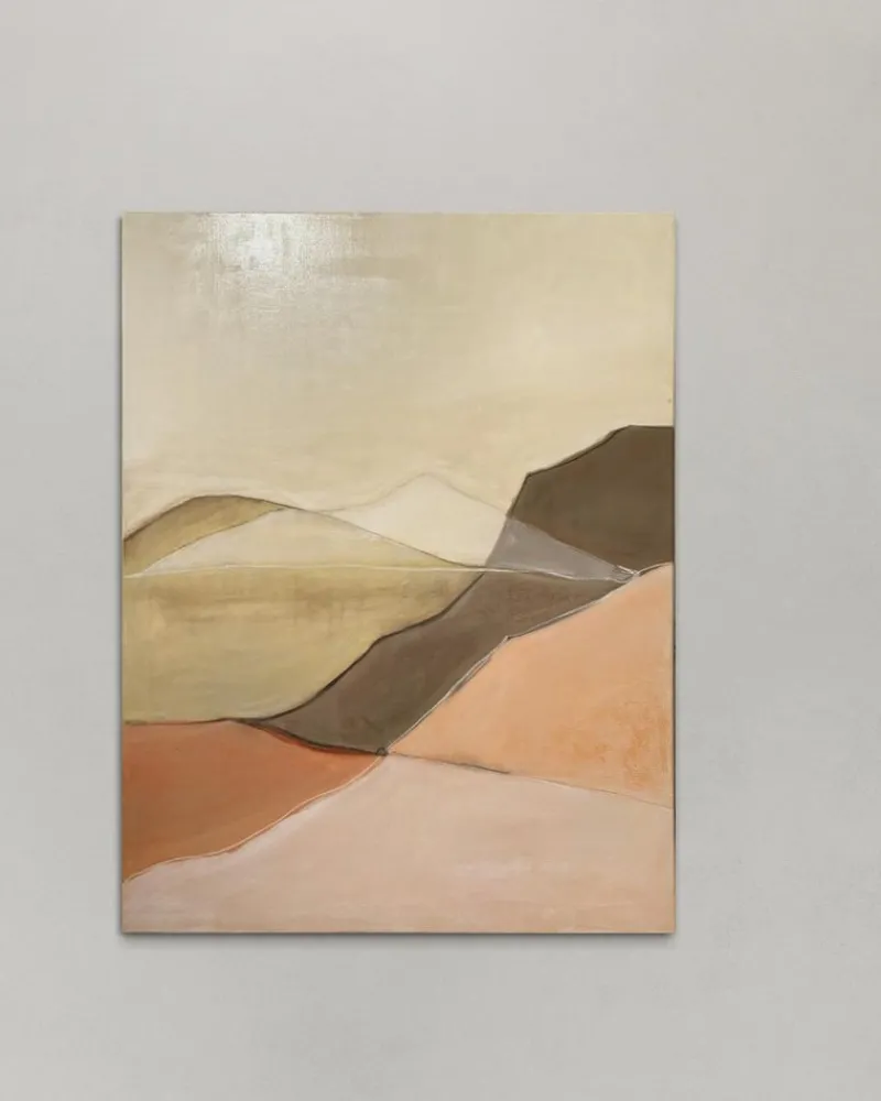 Pamono Marilina Marchica, Geometric Landscape, Original Oil Painting> Minimalist