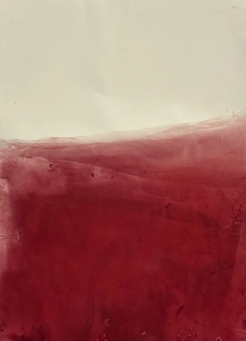 Pamono Marilina Marchica, Red Landscape, 2025, Drawing on Paper> Minimalist
