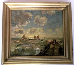 Best Pamono Marine Landscape, 1936, Oil on Canvas