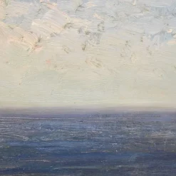 Outlet Pamono Marine Painting, Waves and Rock Painting, 20th-Century