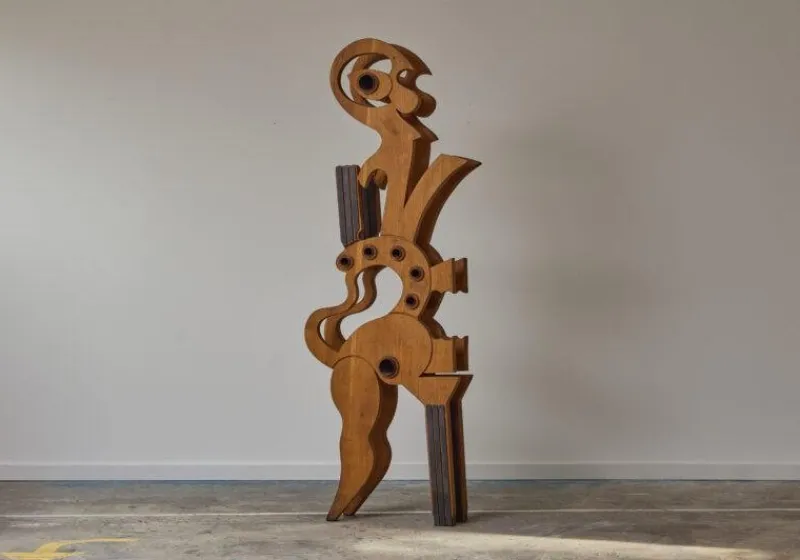 Pamono Mario Giovanetti, The Electronic Man, 1970, Metal & Oak> Sculpture