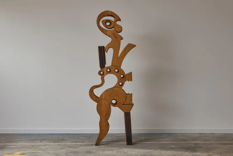 Pamono Mario Giovanetti, The Electronic Man, 1970, Metal & Oak> Sculpture