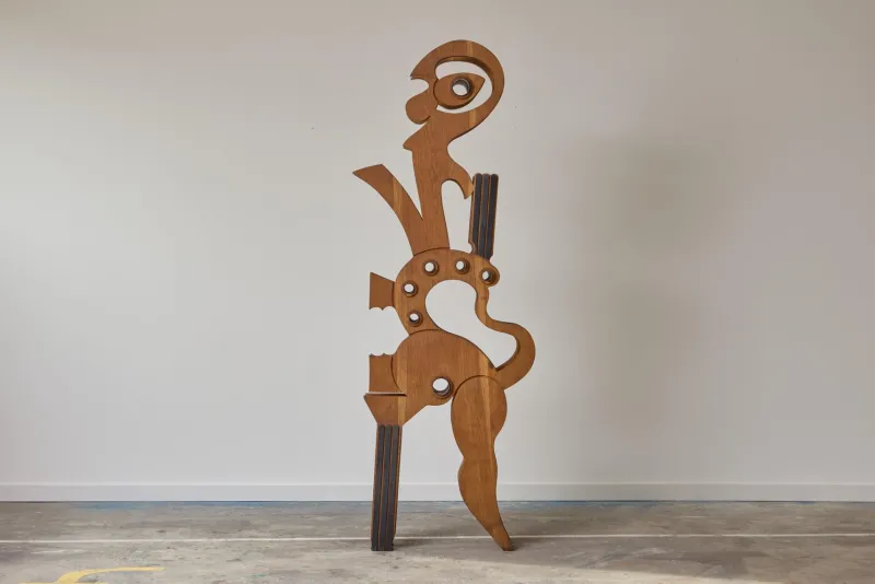 Pamono Mario Giovanetti, The Electronic Man, 1970, Metal & Oak> Sculpture