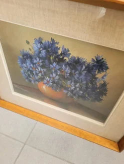 Outlet Pamono Mario Salimbeni, Flowers, 1920s-1940s, Oil on Canvas, Framed