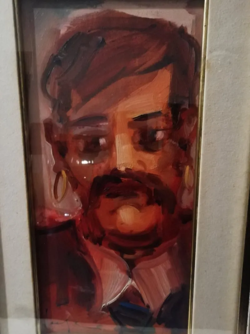 Pamono Mario Vergani, Portrait of a Gypsy, 1970s, Oil on Canvas