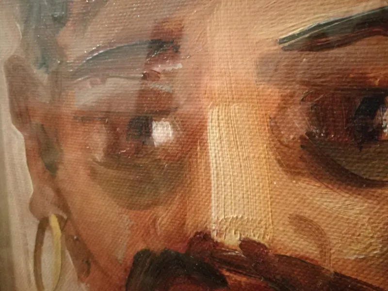 Pamono Mario Vergani, Portrait of a Gypsy, 1970s, Oil on Canvas