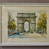 Pamono Marius Girard, L'Arc De Triomphe Paris, 1950s, Lithograph, Framed> Mid-Century