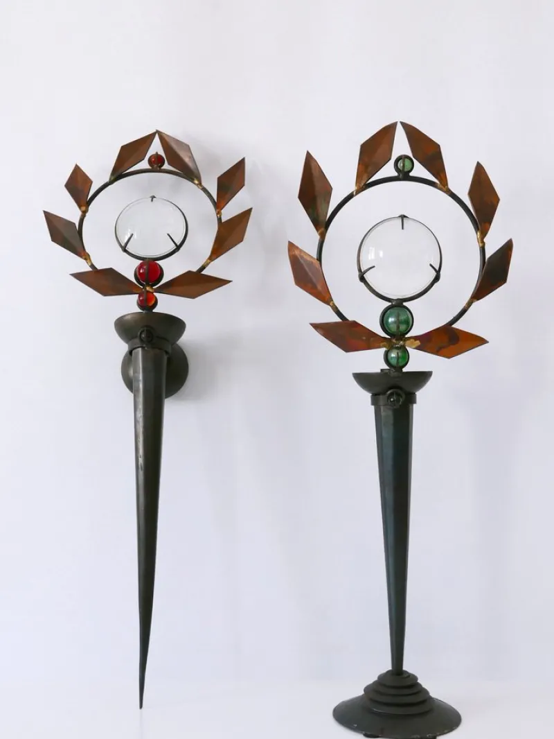 Pamono Mark Brazier-Jones Candleholders Model Olympia by Mark Brazier-Jones, 1990s, Set of 2> Candleholders
