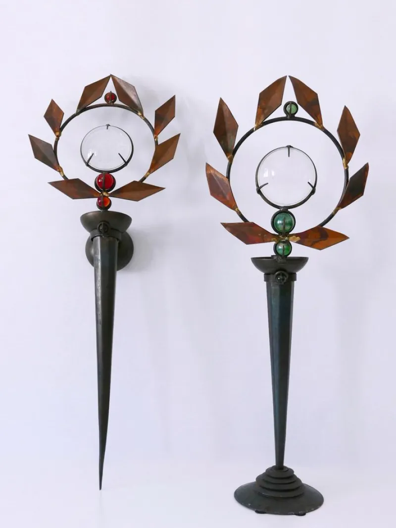 Pamono Mark Brazier-Jones Candleholders Model Olympia by Mark Brazier-Jones, 1990s, Set of 2> Candleholders
