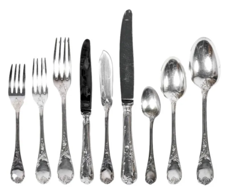New Pamono Marly Cutlery Set in Silver Metal from Christofle, 1920s, Set of 108