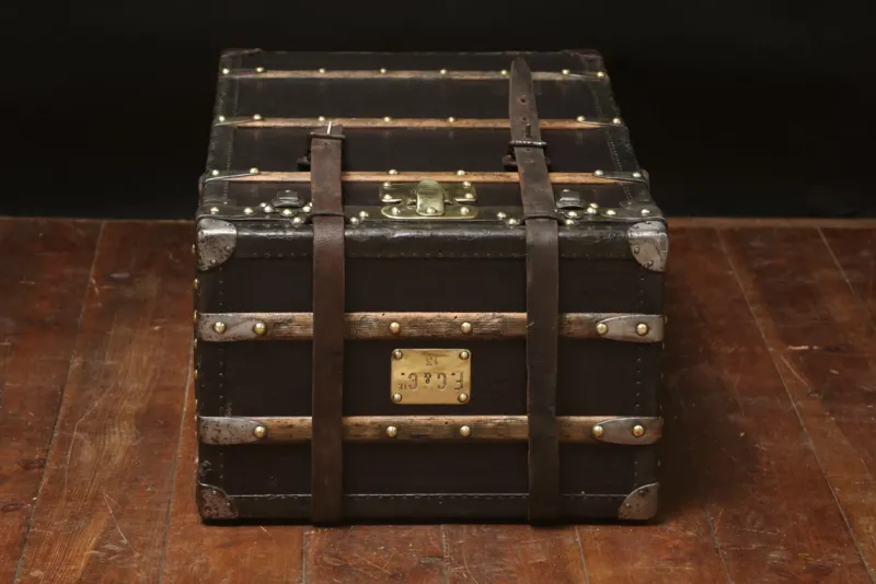 Pamono Marmotte Black Trunk from Louis Vuitton> Trunks Crates & Baskets