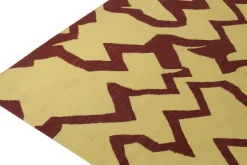 Best Pamono Maroon Geometric Pattern Rug from R&K Principal Jahanshah Nazmiyal