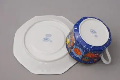 Hot Pamono Marqueterie de Pierres d'Orient et d'Occident Café Au Lait Cup and Saucer from Hermès Paris, 1980s, Set of 2