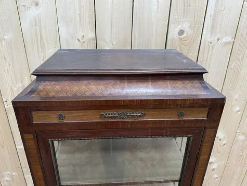 Pamono Marquetry Display Case in Wood> Cabinets & Wardrobes