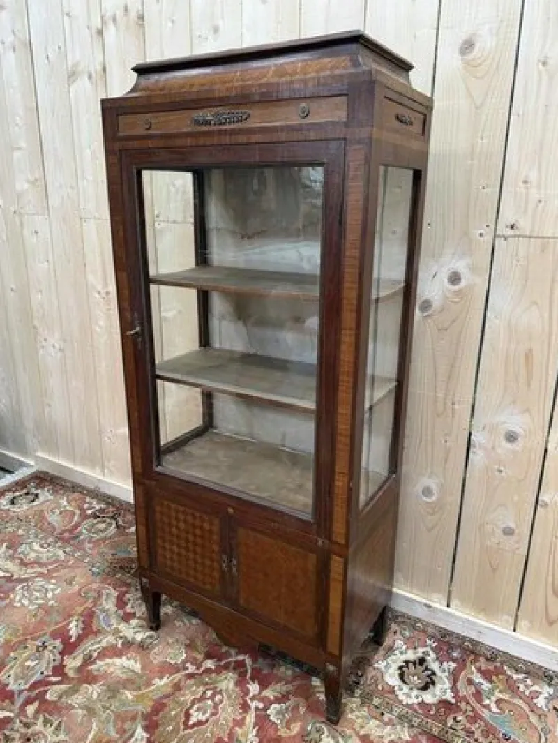 Pamono Marquetry Display Case in Wood> Cabinets & Wardrobes