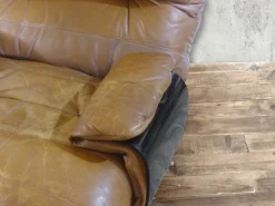 Sale Pamono Marsala Leather Armchair by Michel Ducoy for Ligne Roset, 1970
