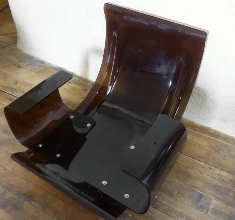 Sale Pamono Marsala Leather Armchair by Michel Ducoy for Ligne Roset, 1970