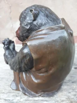 Clearance Pamono Masatsune, Japanese Meiji Okimono Sculpture of a Monkey, 1890s, Bronze
