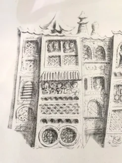 Pamono Massimo Campigli, The Palazzo Del Gran Can, 1959, Ink & Paper, Lithograph><noscript><img width=