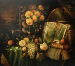 Pamono Massimo Reggiani, Italian Still Life, 2005, Oil on Canvas, Framed> Old Masters