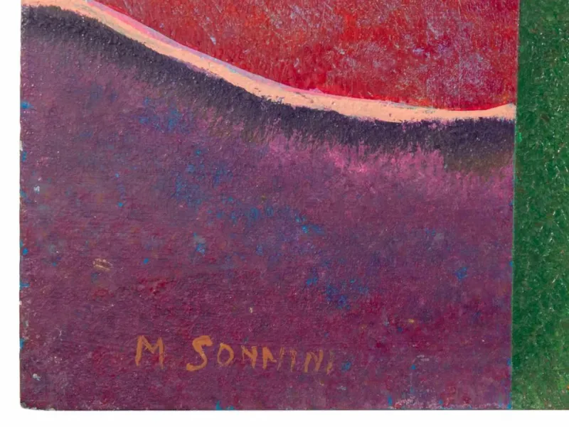Pamono Massimo Sonnino, Cottages in Tuscany, Acrylic Painting, 1999> Painting